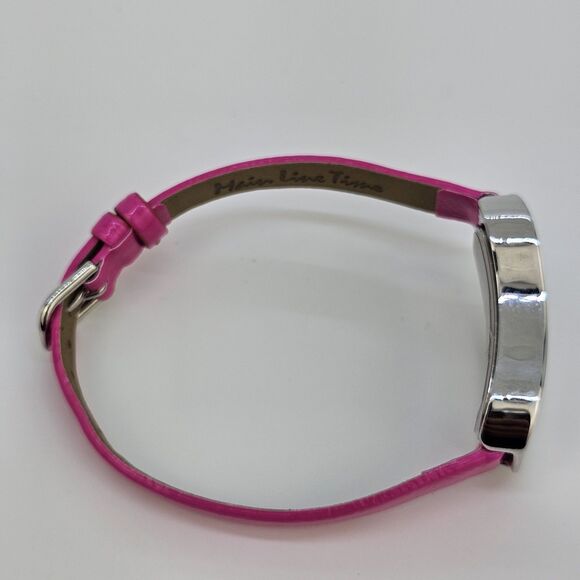 Main Line Time Women's Watch 20MM Pink Dial Pink Leather Bands New Battery - Picture 11 of 14